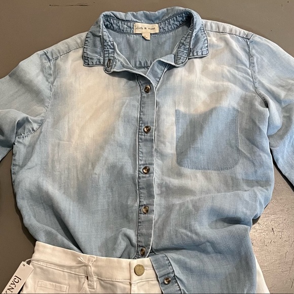 Cloth & Stone Lightweight Tencel “denim” Shirt - Picture 1 of 7